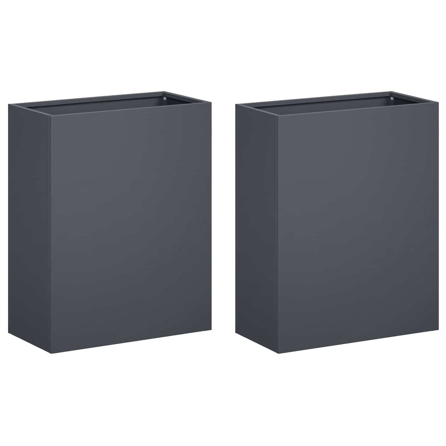 vidaXL Garden Planter 2 pcs Anthracite 40 x 20 x 40 cm