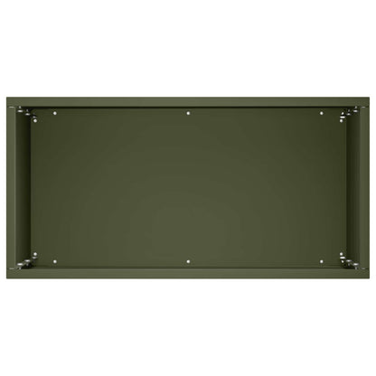 vidaXL Garden Planter 2 pcs Olive Green 40 x 20 x 40 cm