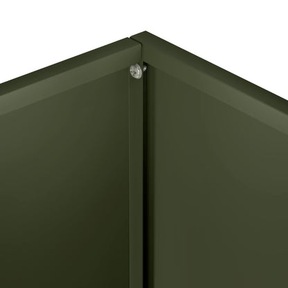 vidaXL Garden Planter Olive Green 40 x 20 x 50 cm Cold-rolled Steel