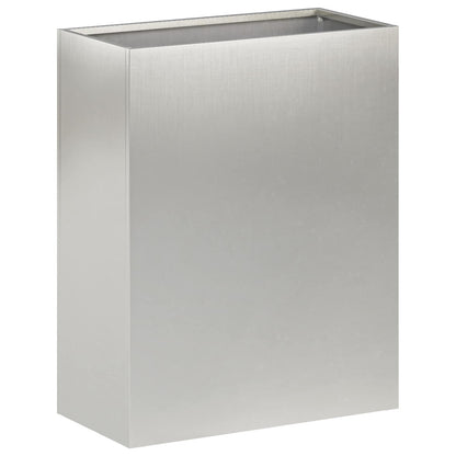 vidaXL Garden Planter 2 pcs Silver 40 x 20 x 50 cm Stainless Steel
