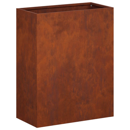 vidaXL Garden Planter 2 pcs Rusty 40 x 20 x 50 cm Weathering Steel