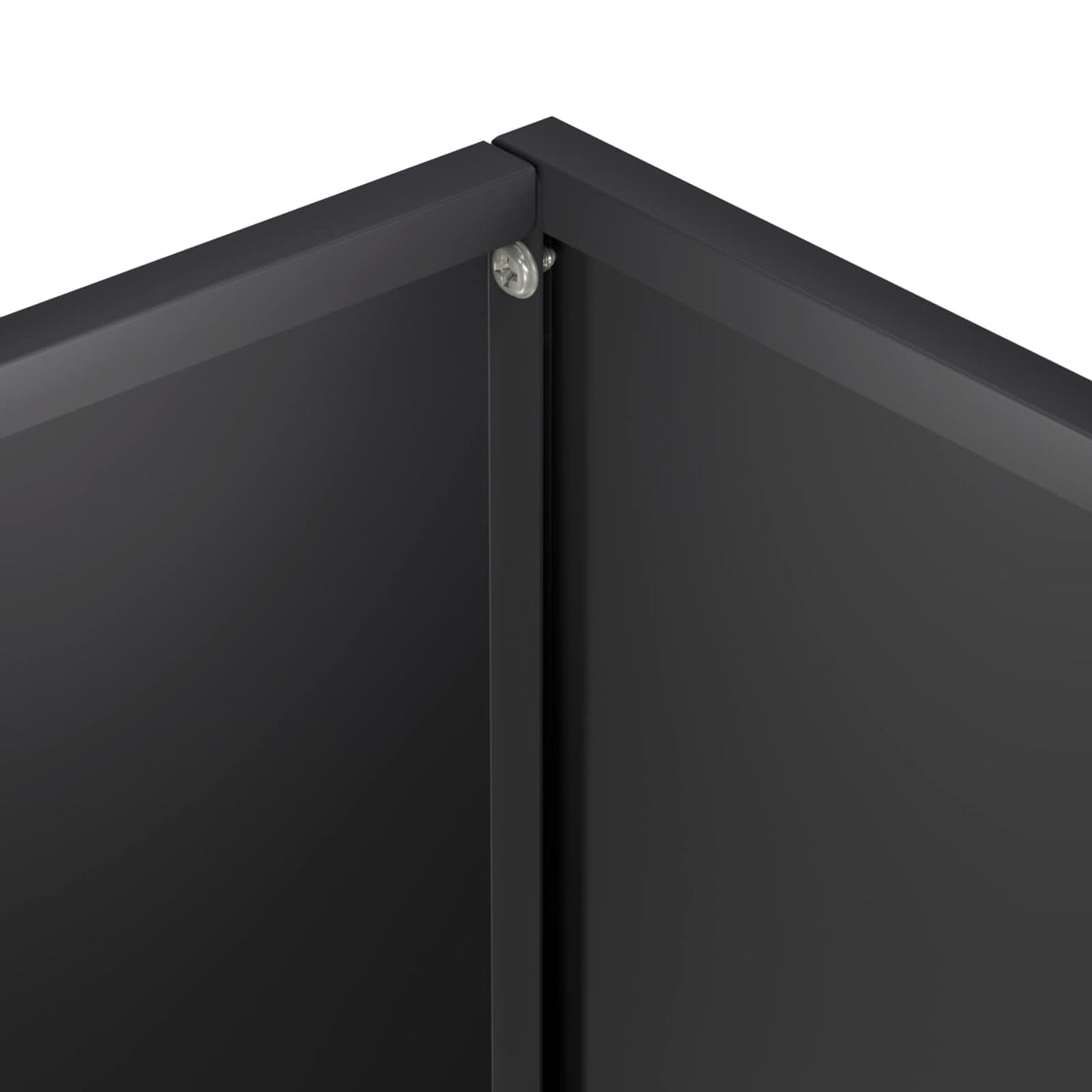vidaXL Garden Planter 2 pcs Black 40 x 20 x 75 cm Cold-rolled Steel