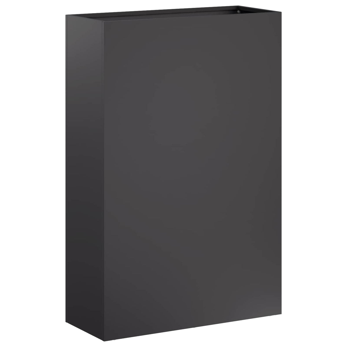 vidaXL Garden Planter 2 pcs Black 40 x 20 x 75 cm Cold-rolled Steel