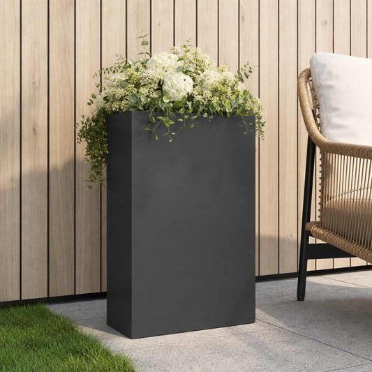 vidaXL Garden Planter Anthracite 40 x 20 x 75 cm Cold-rolled Steel
