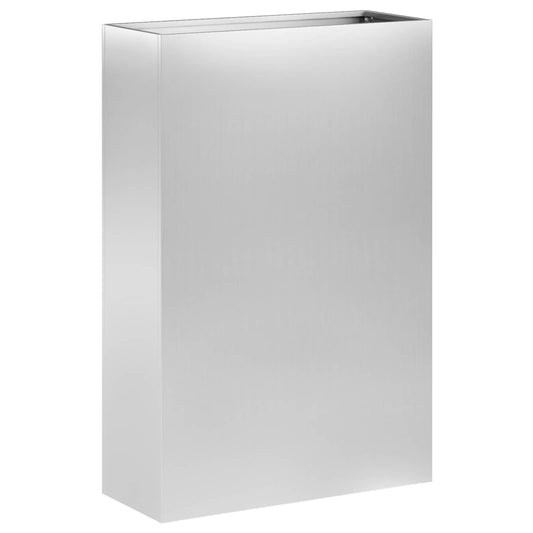 vidaXL Garden Planter Silver 40 x 20 x 75 cm Galvanised Steel