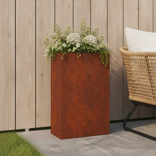 vidaXL Garden Planter Rusty 40 x 20 x 75 cm Weathering Steel