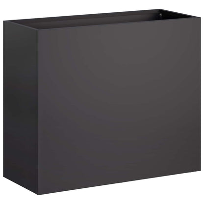 vidaXL Garden Planter Black 50 x 20 x 40 cm Cold-rolled Steel