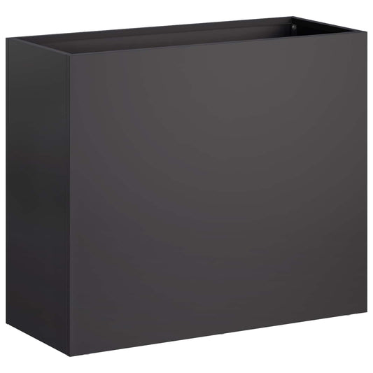 vidaXL Garden Planter Black 50 x 20 x 40 cm Cold-rolled Steel