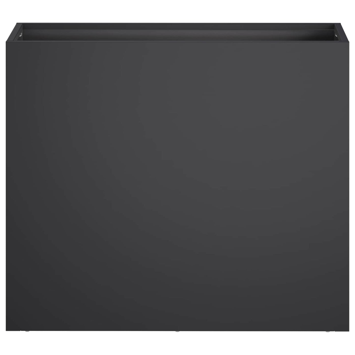 vidaXL Garden Planter 2 pcs Black 50 x 20 x 40 cm Cold-rolled Steel