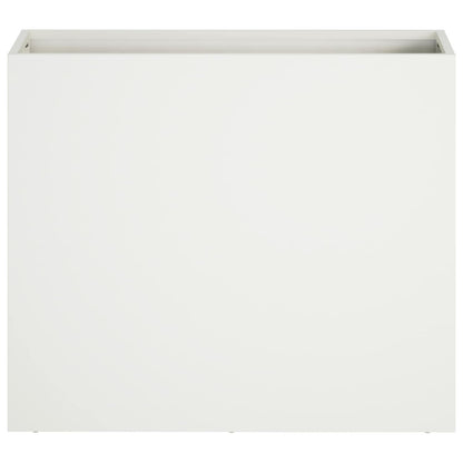 vidaXL Garden Planter 2 pcs White 50 x 20 x 40 cm Cold-rolled Steel