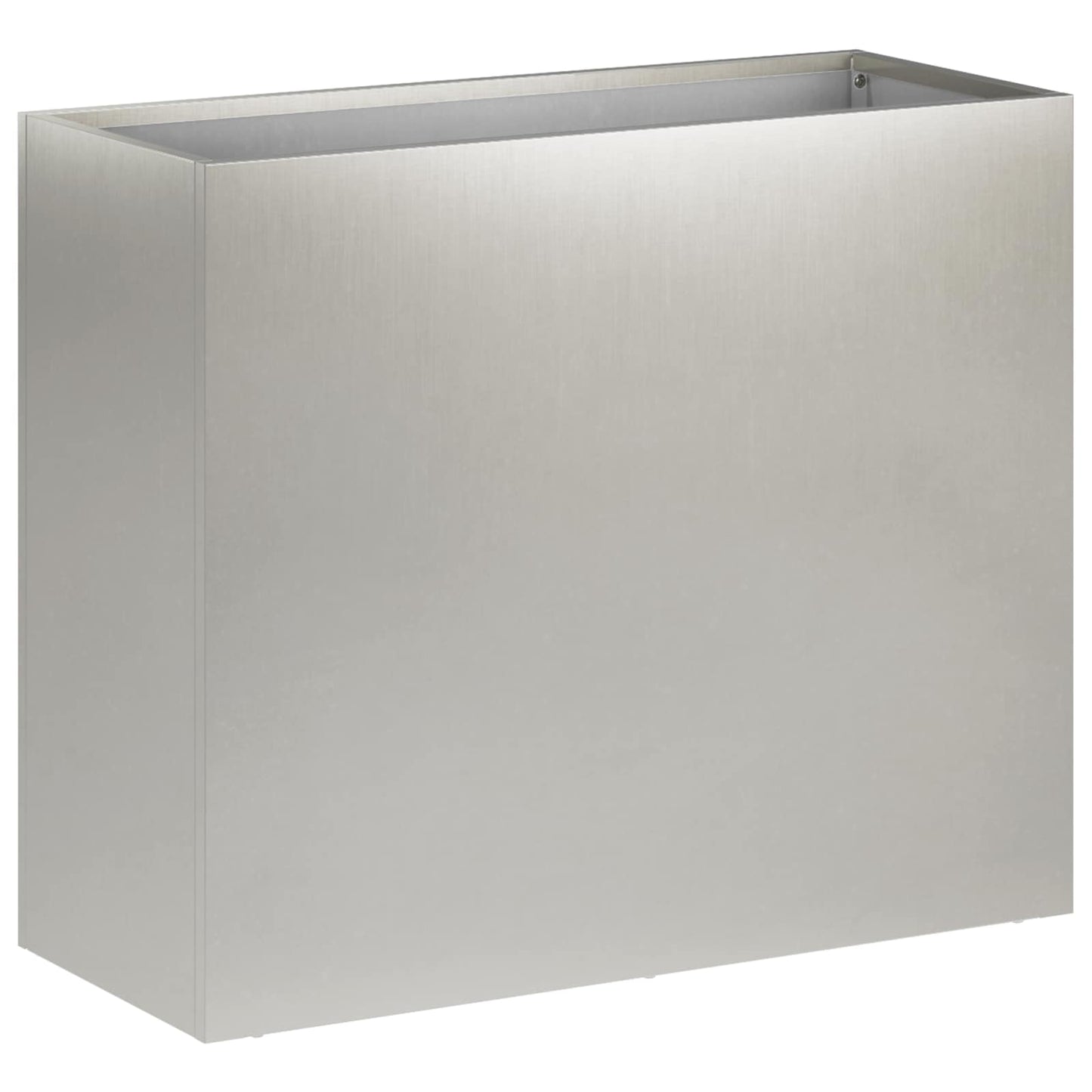 vidaXL Garden Planter Silver 50 x 20 x 40 cm Stainless Steel
