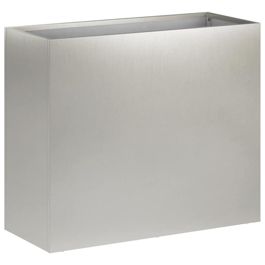 vidaXL Garden Planter Silver 50 x 20 x 40 cm Stainless Steel