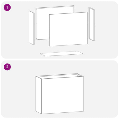 vidaXL Garden Planter 2 pcs Silver 50 x 20 x 40 cm Stainless Steel