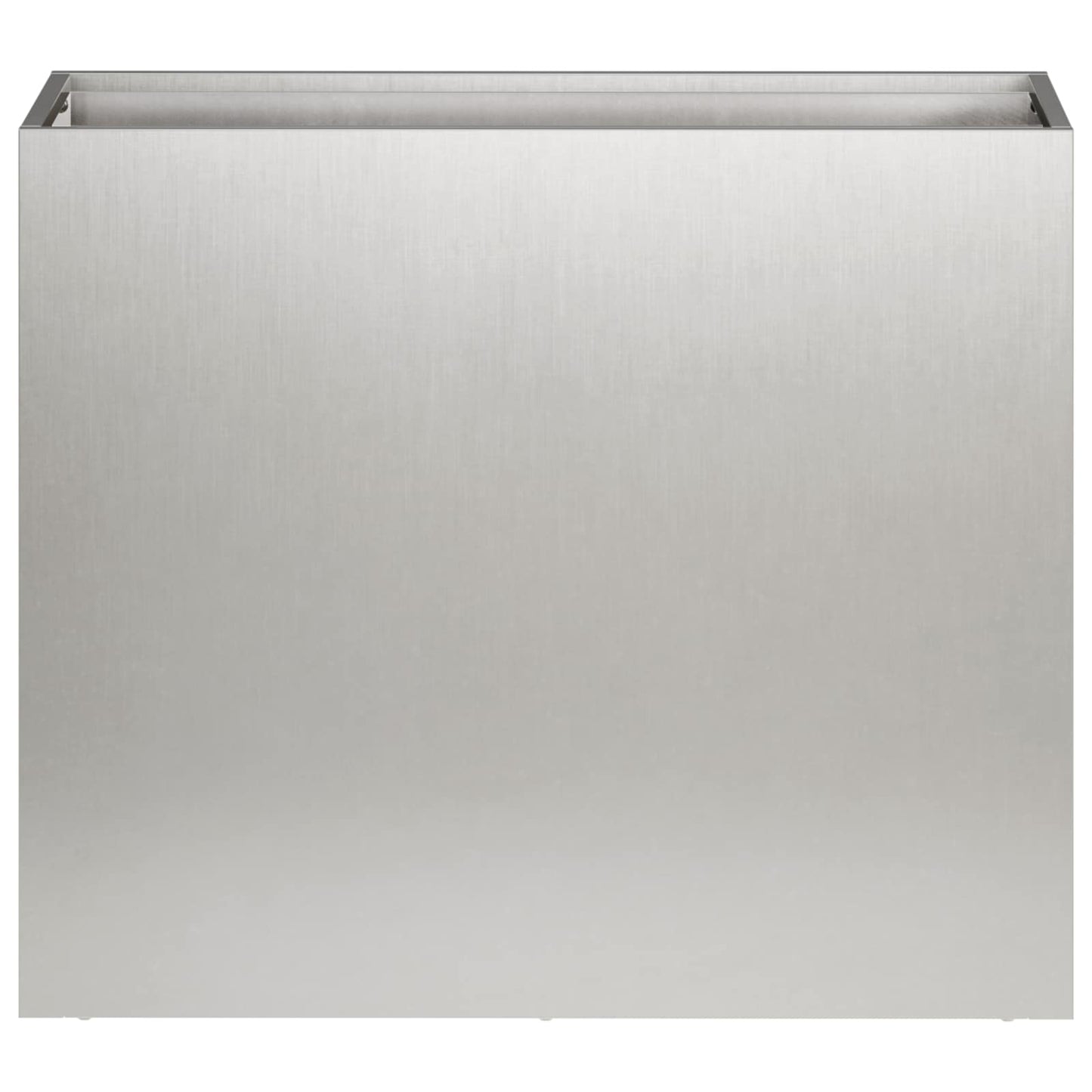 vidaXL Garden Planter 2 pcs Silver 50 x 20 x 40 cm Stainless Steel