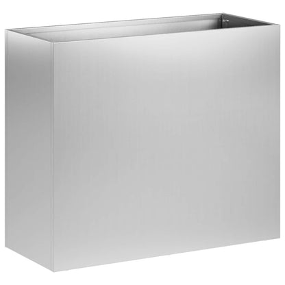 vidaXL Garden Planter 2 pcs Silver 50 x 20 x 40 cm Galvanised Steel