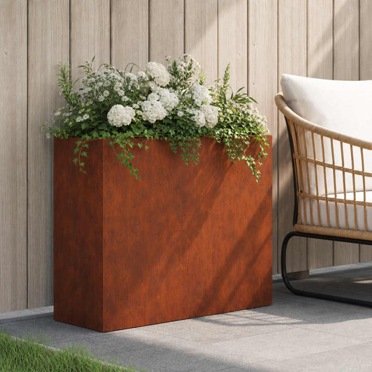 vidaXL Garden Planter Rusty 50 x 20 x 40 cm Weathering Steel
