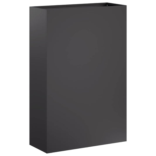vidaXL Garden Planter Black 50 x 20 x 75 cm Cold-rolled Steel