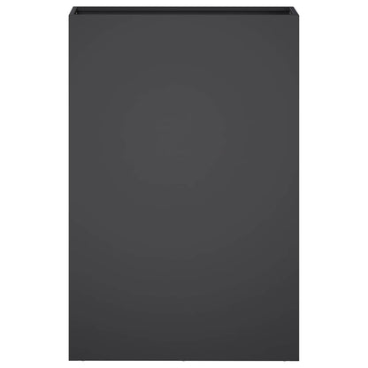 vidaXL Garden Planter Black 50 x 20 x 75 cm Cold-rolled Steel