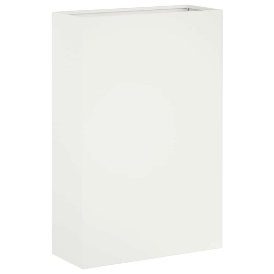 vidaXL Garden Planter White 50 x 20 x 75 cm Cold-rolled Steel