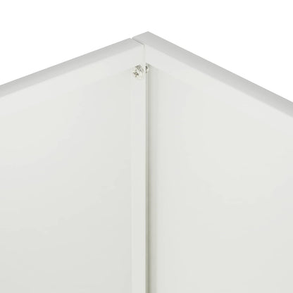 vidaXL Garden Planter 2 pcs White 50 x 20 x 75 cm Cold-rolled Steel