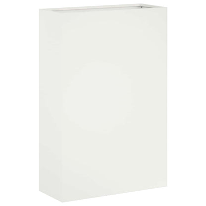 vidaXL Garden Planter 2 pcs White 50 x 20 x 75 cm Cold-rolled Steel