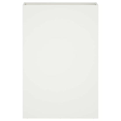 vidaXL Garden Planter 2 pcs White 50 x 20 x 75 cm Cold-rolled Steel