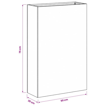 vidaXL Garden Planter 2 pcs Olive Green 50 x 20 x 75 cm