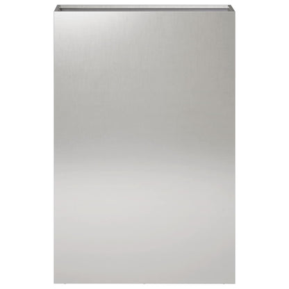 vidaXL Garden Planter 2 pcs Silver 50 x 20 x 75 cm Stainless Steel