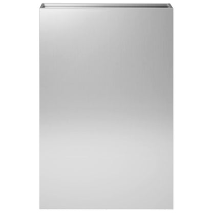 vidaXL Garden Planter 2 pcs Silver 50 x 20 x 75 cm Galvanised Steel