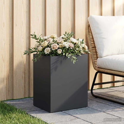 vidaXL Garden Planter Black 40 x 30 x 40 cm Cold-rolled Steel