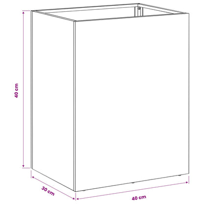 vidaXL Garden Planter Black 40 x 30 x 40 cm Cold-rolled Steel