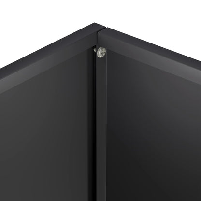 vidaXL Garden Planter 2 pcs Black 40 x 30 x 40 cm Cold-rolled Steel