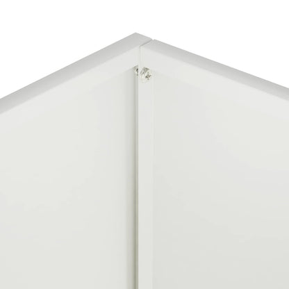 vidaXL Garden Planter White 40 x 30 x 40 cm Cold-rolled Steel