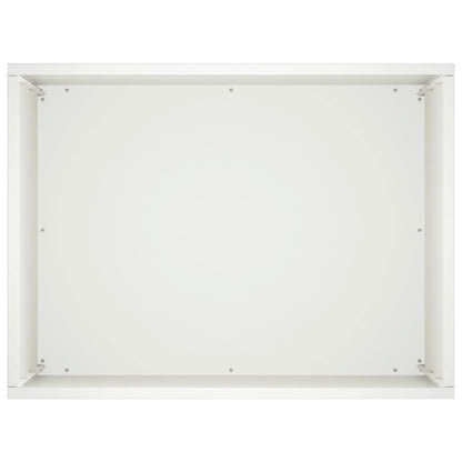 vidaXL Garden Planter White 40 x 30 x 40 cm Cold-rolled Steel