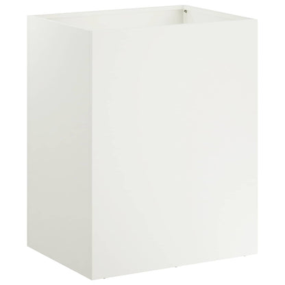vidaXL Garden Planter 2 pcs White 40 x 30 x 40 cm Cold-rolled Steel