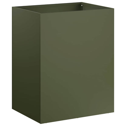vidaXL Garden Planter Olive Green 40 x 30 x 50 cm Cold-rolled Steel
