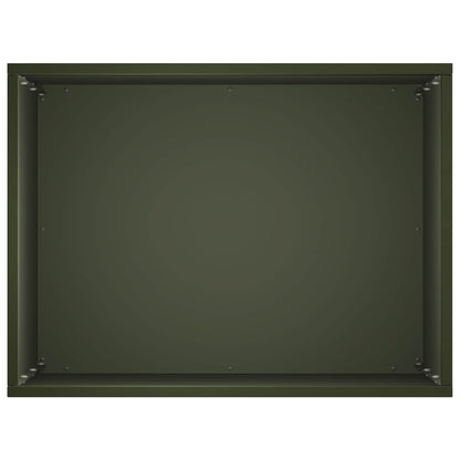 vidaXL Garden Planter Olive Green 40 x 30 x 50 cm Cold-rolled Steel