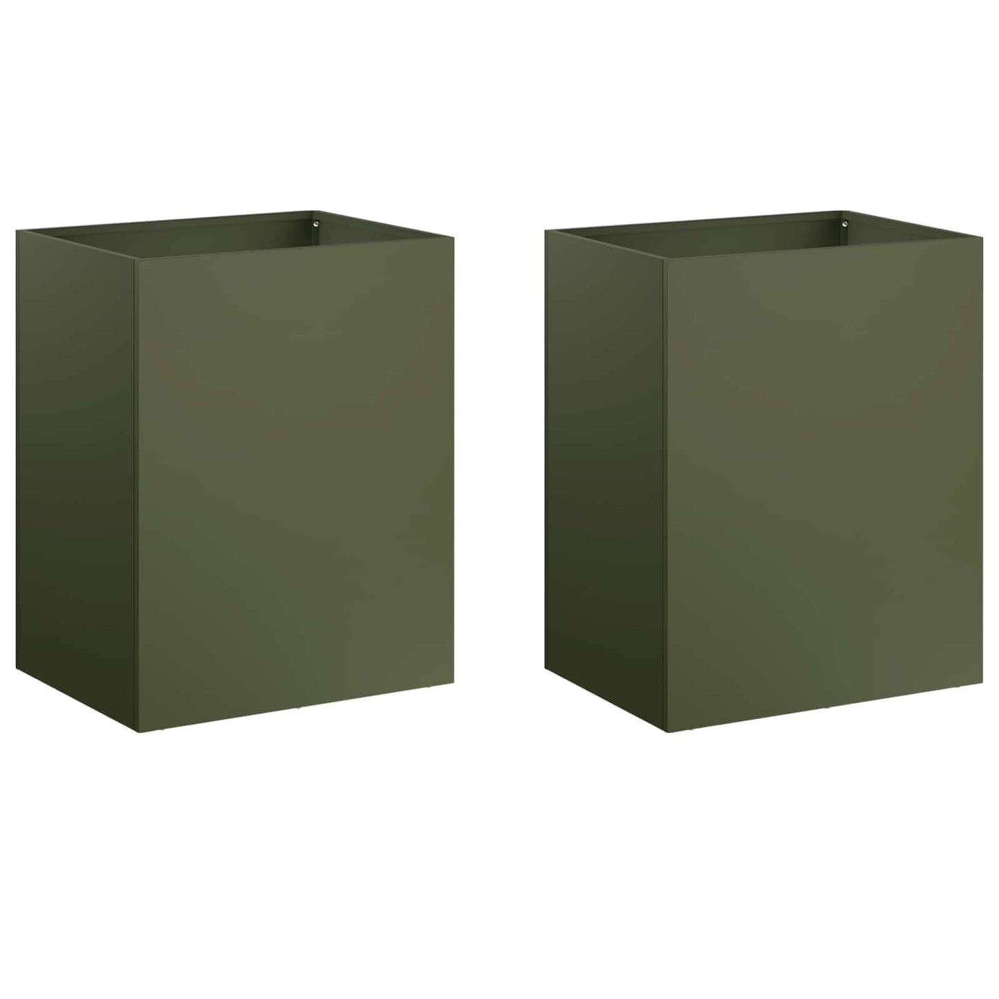 vidaXL Garden Planter 2 pcs Olive Green 40 x 30 x 50 cm