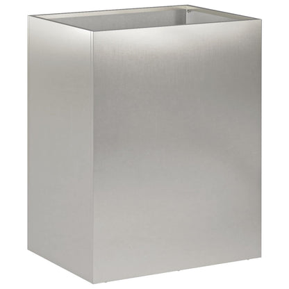 vidaXL Garden Planter Silver 40 x 30 x 50 cm Stainless Steel