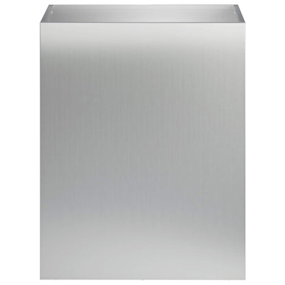 vidaXL Garden Planter 2 pcs Silver 40 x 30 x 50 cm Galvanised Steel
