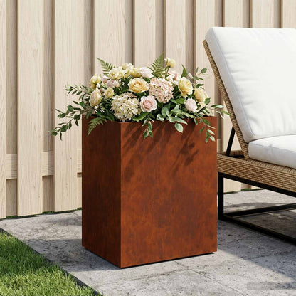 vidaXL Garden Planter Rusty 40 x 30 x 50 cm Weathering Steel