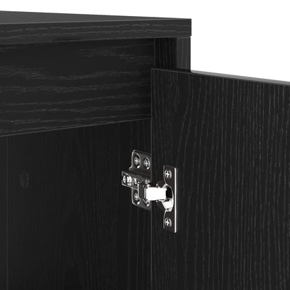 vidaXL Wash Machine Cabinet Black Oak 87 x 60 x 89 cm Engineered wood