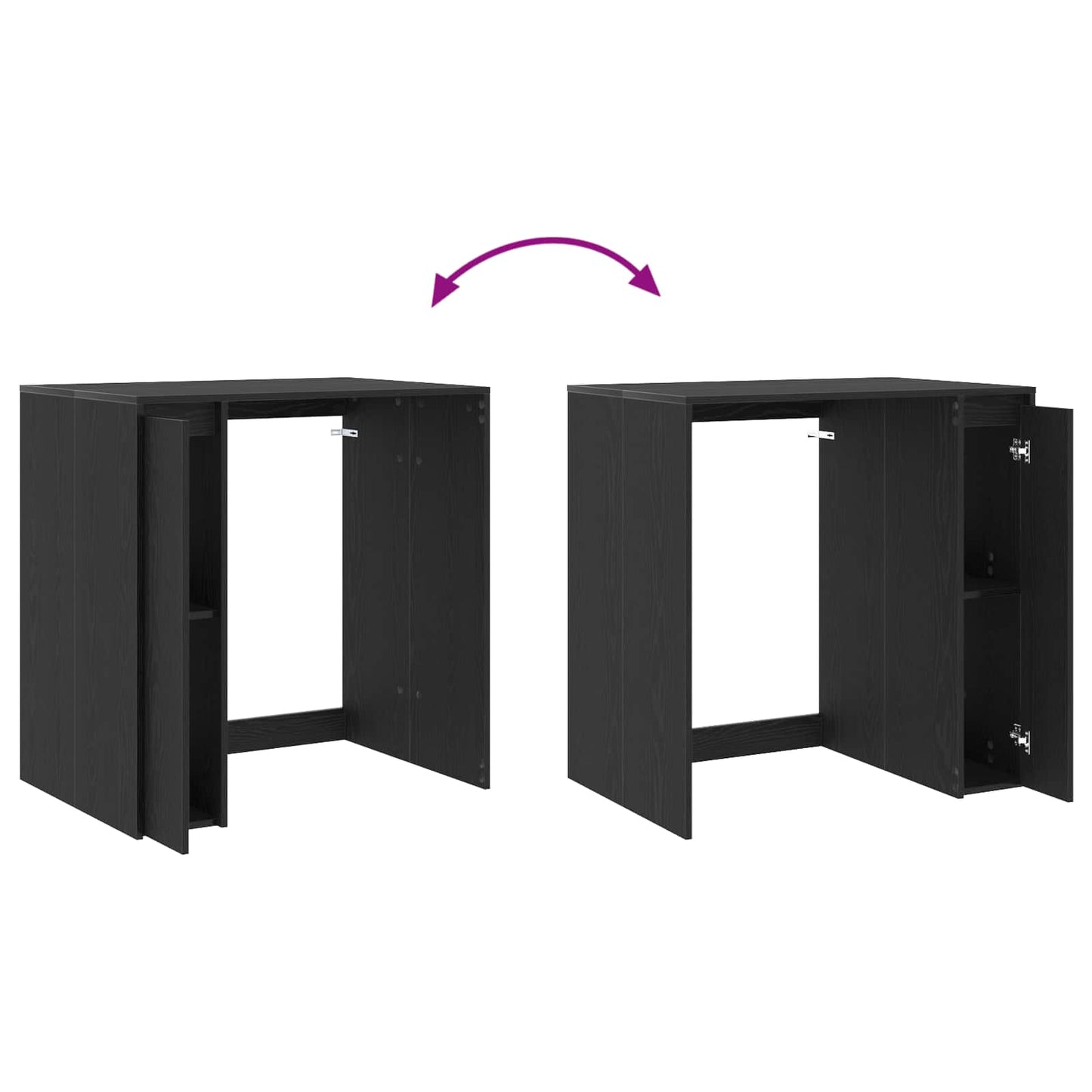 vidaXL Wash Machine Cabinet Black Oak 87 x 60 x 89 cm Engineered wood