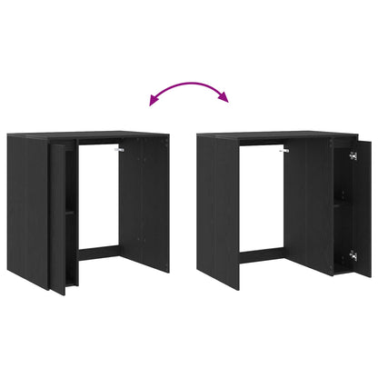 vidaXL Wash Machine Cabinet Black Oak 87 x 60 x 89 cm Engineered wood