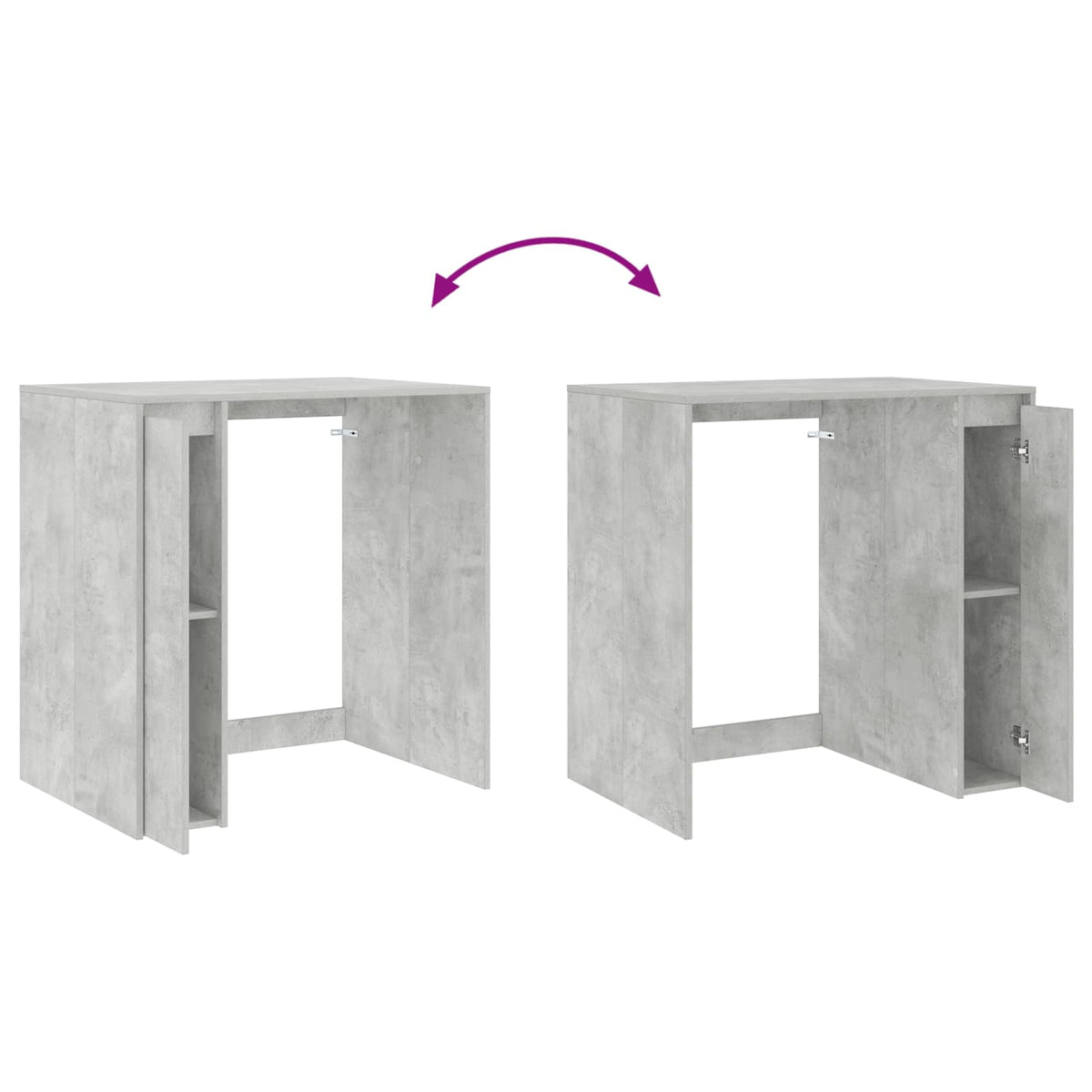 vidaXL Wash Machine Cabinet with Storage Concrete gray 87 x 60 x 89 cm