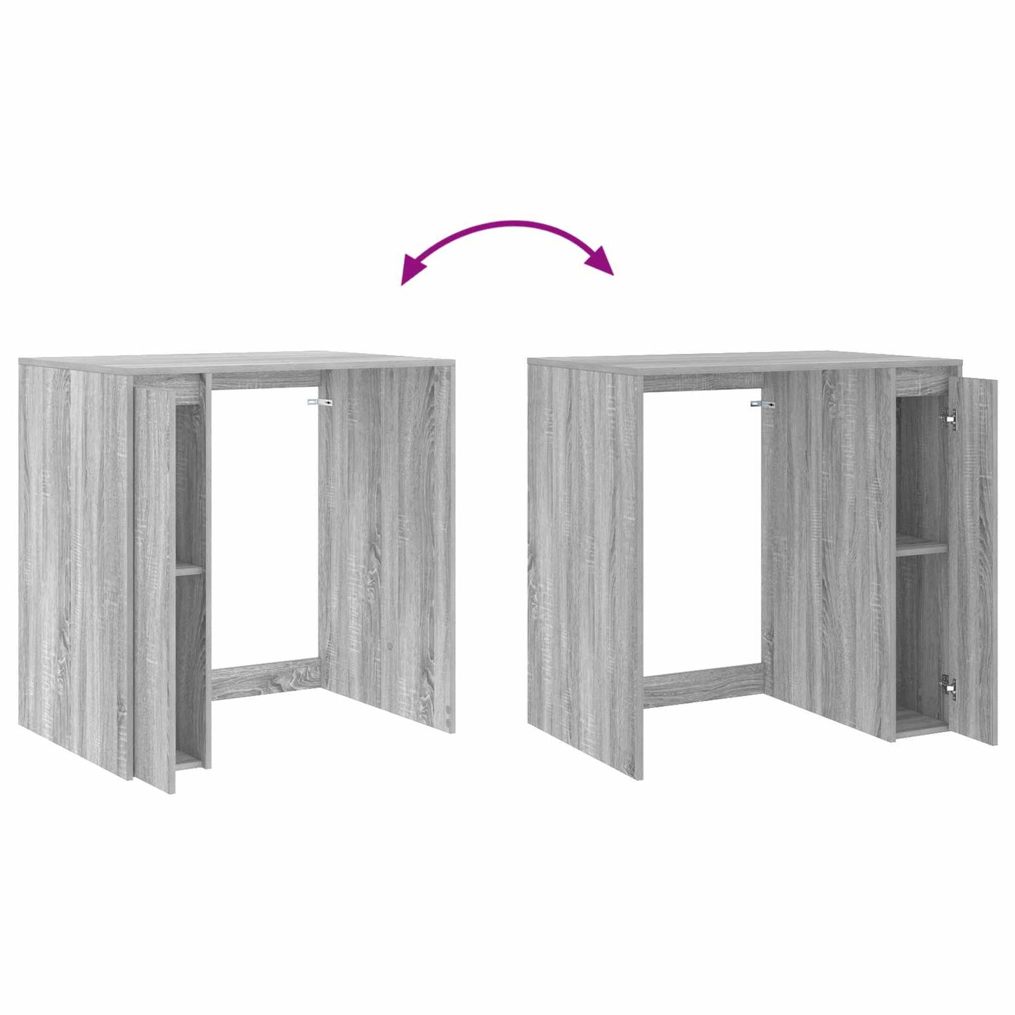 vidaXL Wash Machine Cabinet with Storage Grey Sonoma 87 x 60 x 89 cm