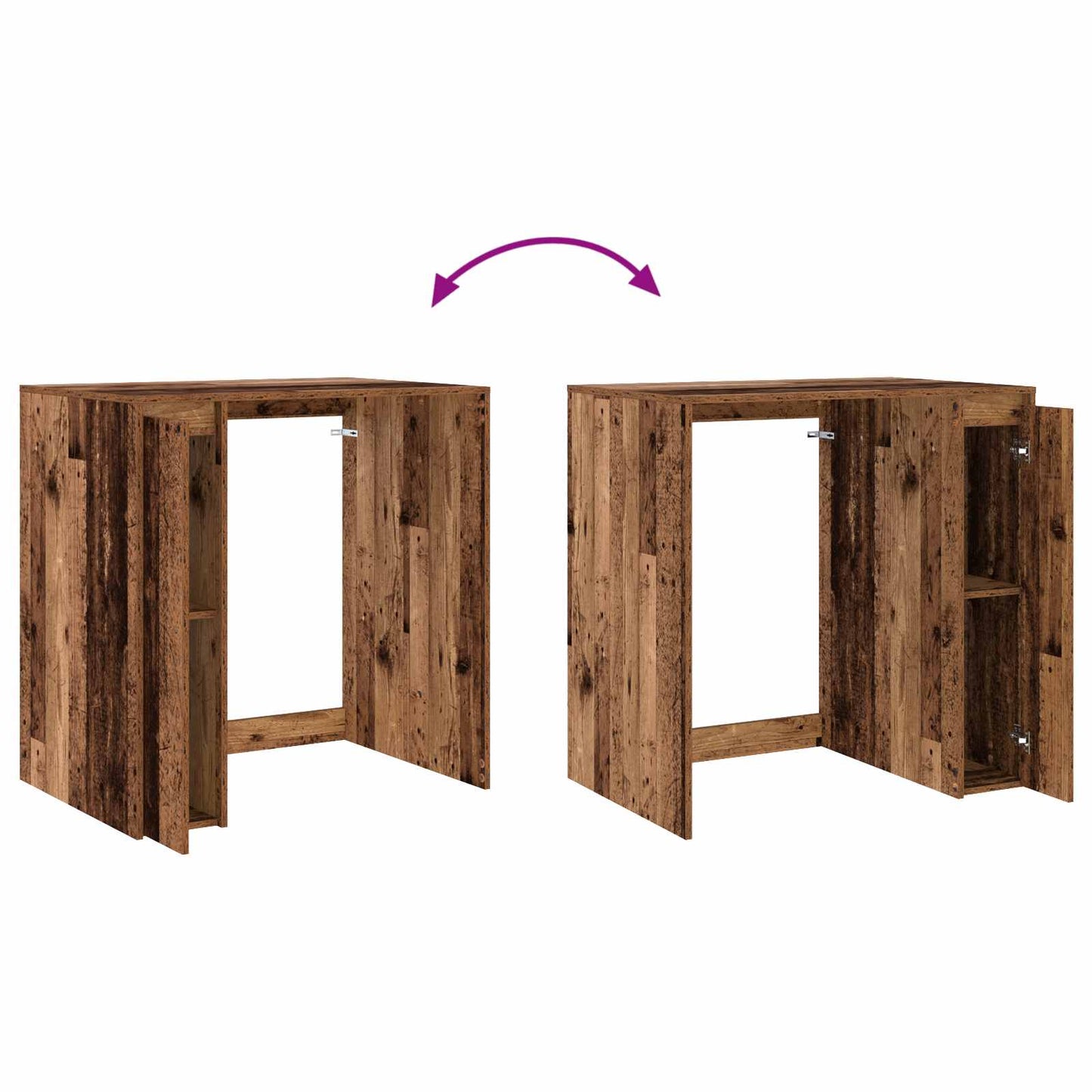 vidaXL Wash Machine Cabinet Old Wood 87 x 60 x 89 cm Engineered wood
