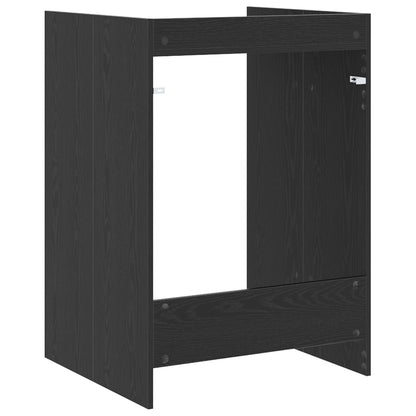 vidaXL Wash Machine Cabinet with Storage Black Oak 67.5 x 62 x 97 cm