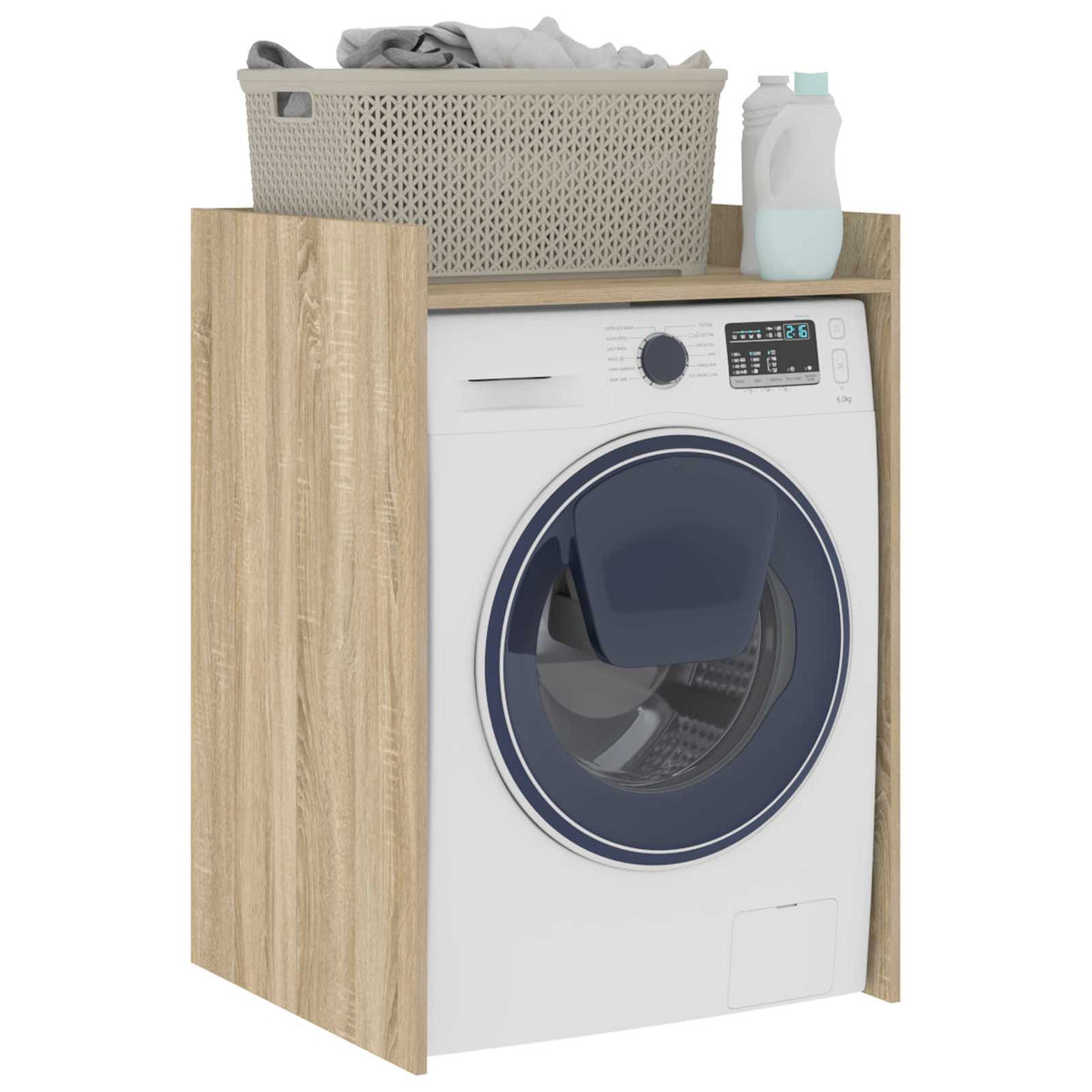 vidaXL Wash Machine Cabinet with Storage Sonoma Oak 67.5 x 62 x 97 cm
