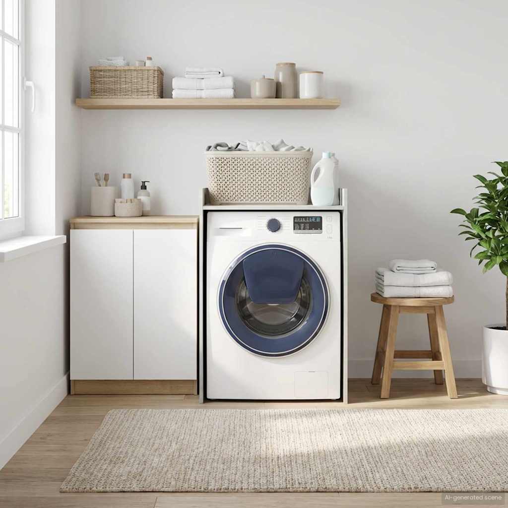 vidaXL Wash Machine Cabinet Concrete Grey 67.5 x 62 x 97 cm